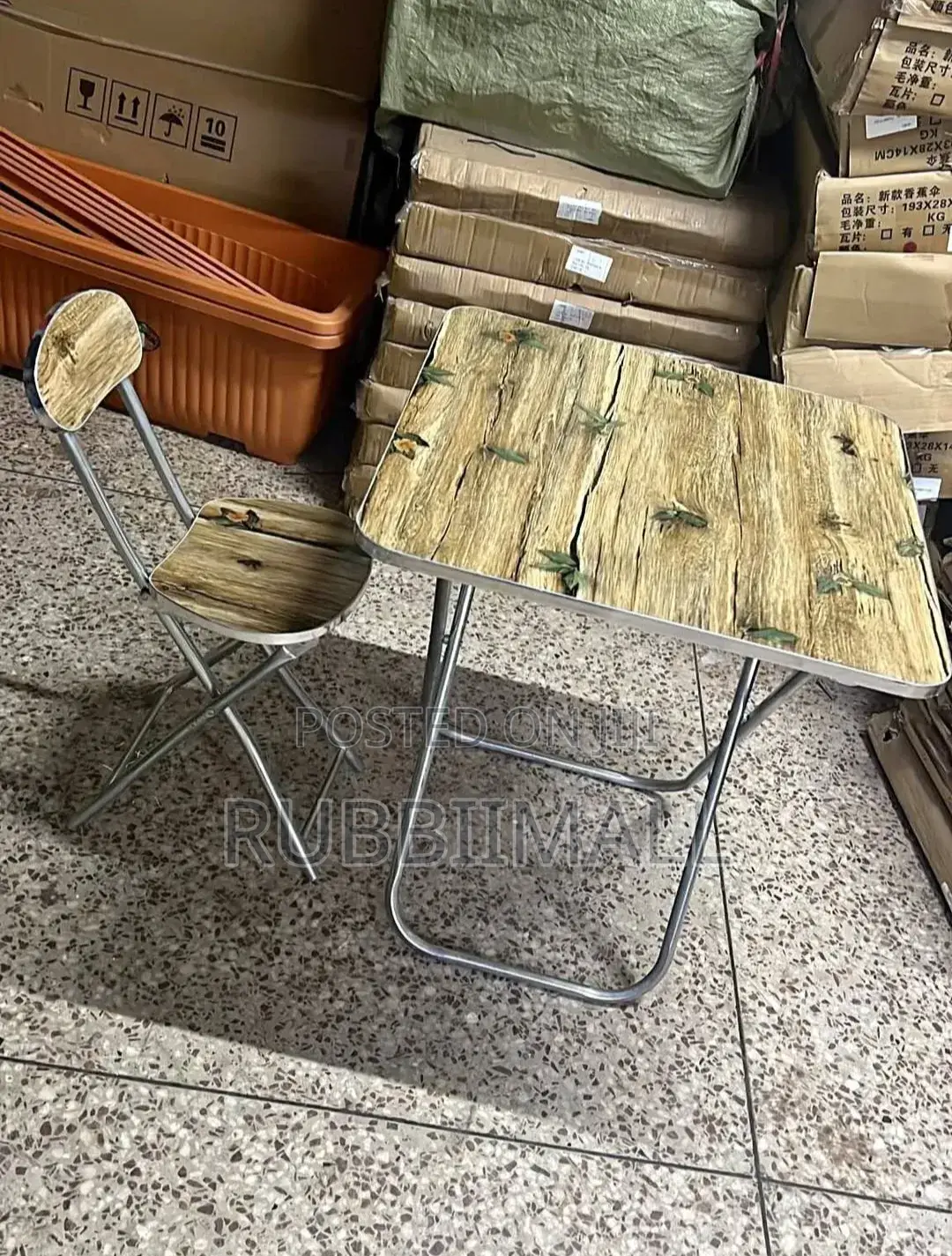 Foldable Reading Table and Chair Set