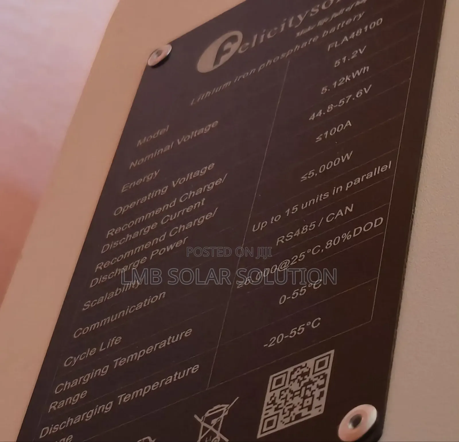 Felicity 5. 12kwh Lithium Battery