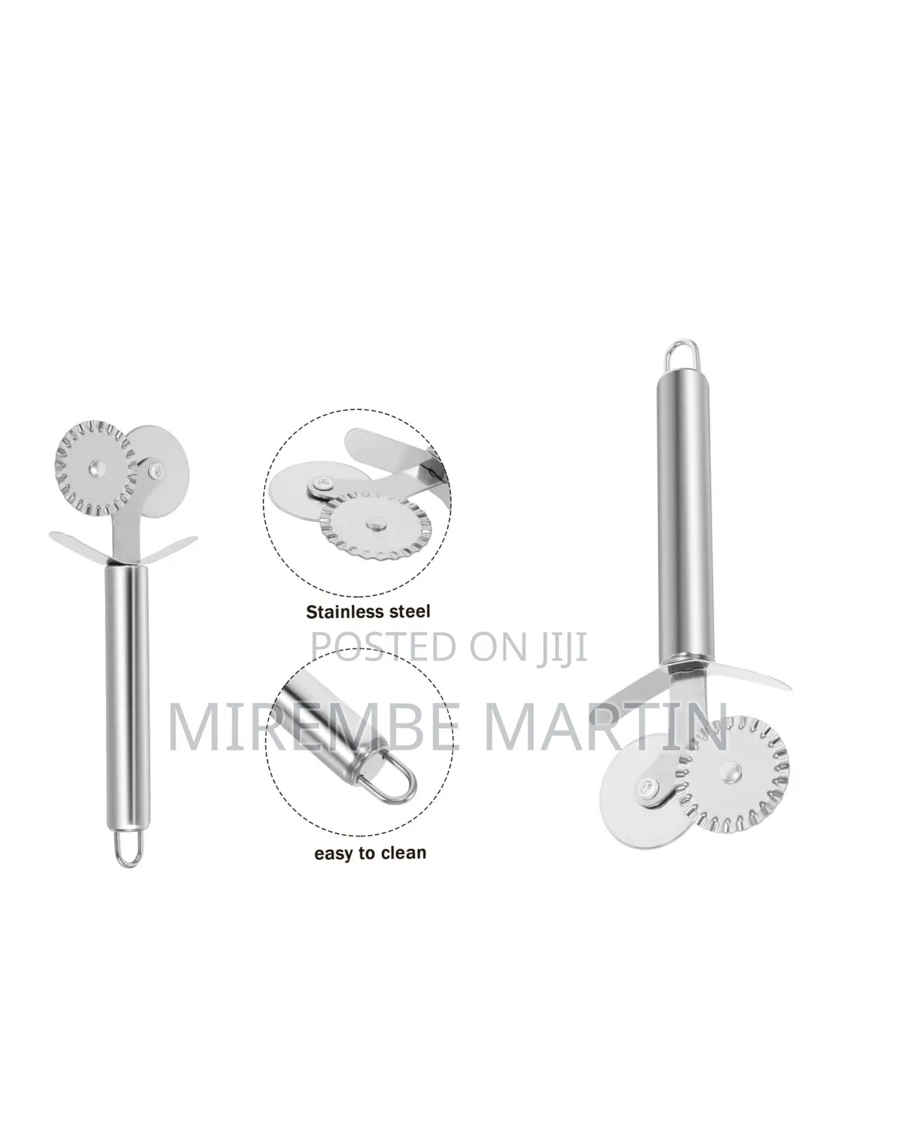 Double Headed Stainless Steel Pizza Cutter