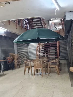 Outdoor Green Garden Umbrella With 4 Chairs Set Comb