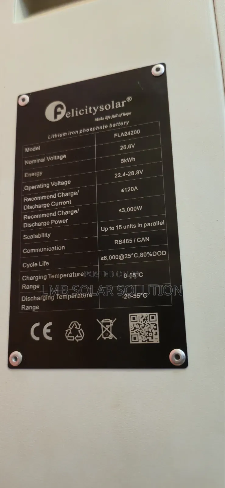 Felicity 5kwh Lithium Battery