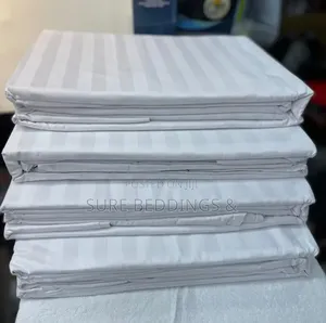 Quality Stripped White Bedsheets