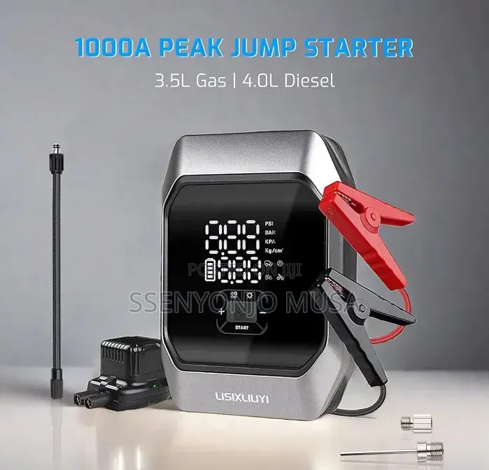 Powerology InflateBoost Jump Starter Air Compressor 10000mAh 160 PSI