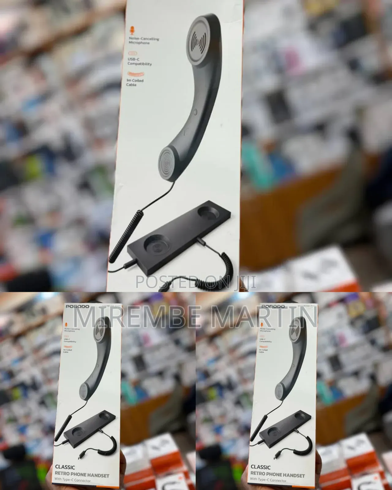 PORODO Classic Retro Phone Handset