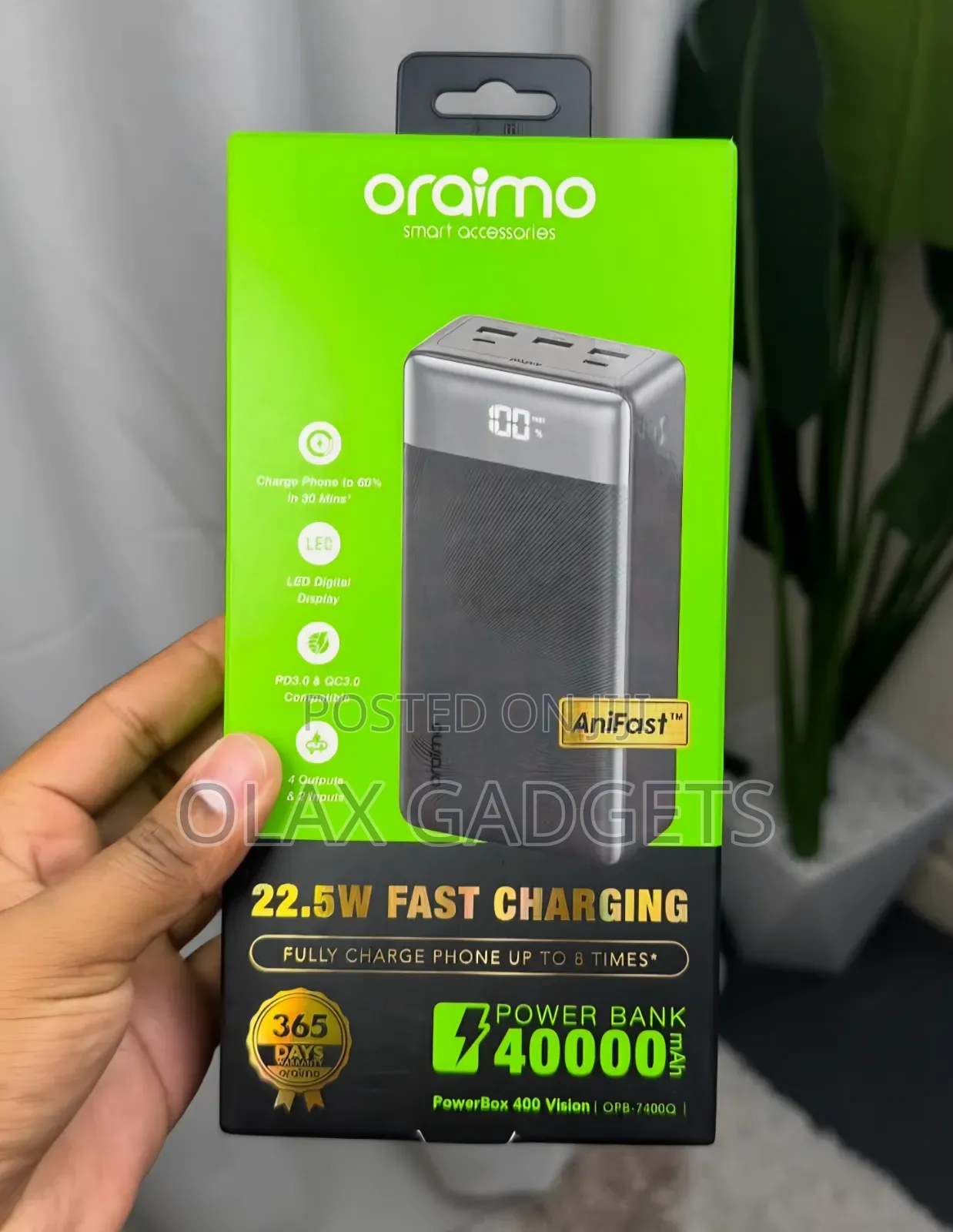 Brand New Oraimo 40000mAh Powerbank 22.5W Super Fast Charging