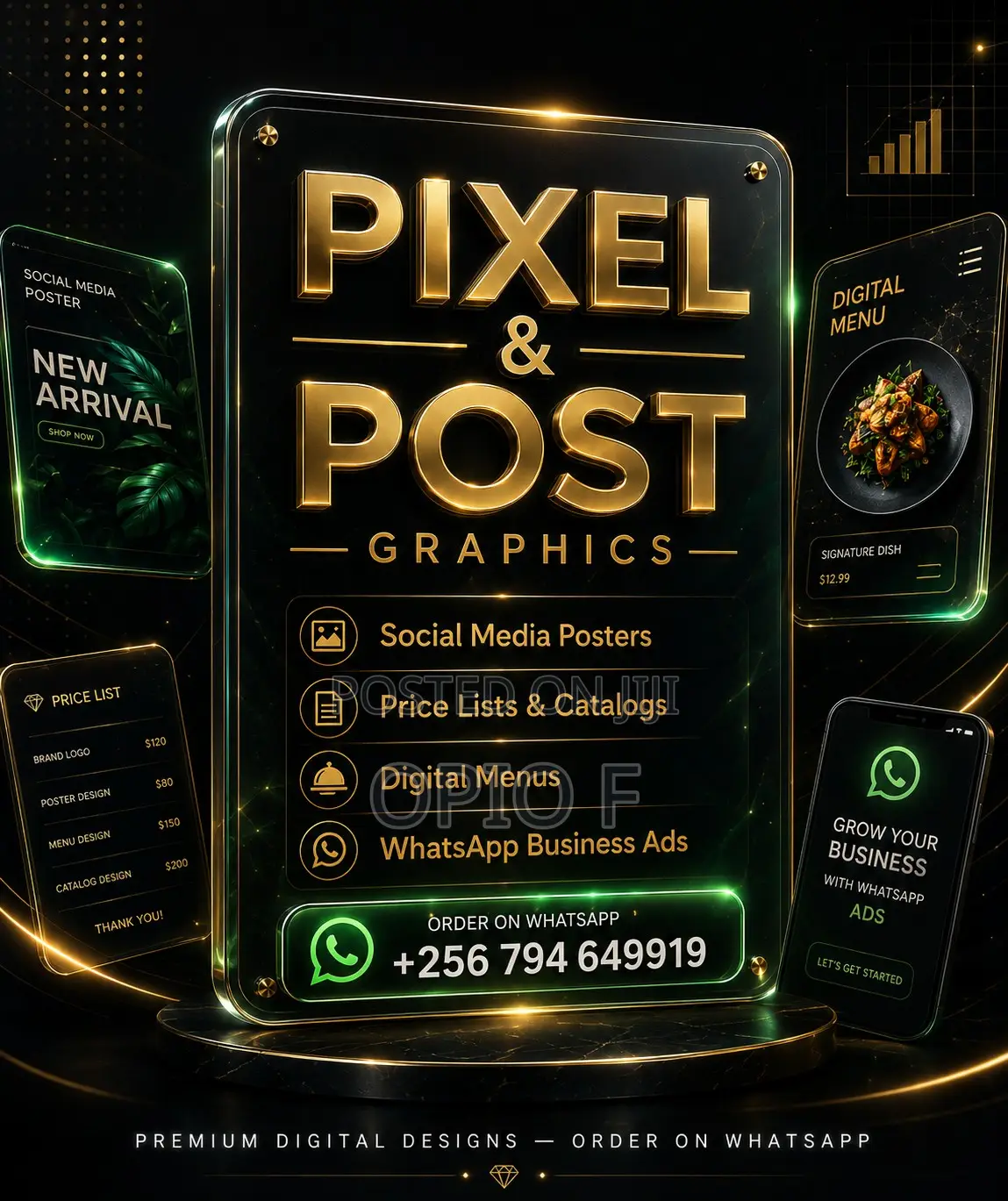 Graphic Design - Social Media Flyers, Price Lists Menus