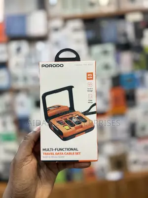 Porodo 6-in-1 Multi-Functional Travel Data Cable Set