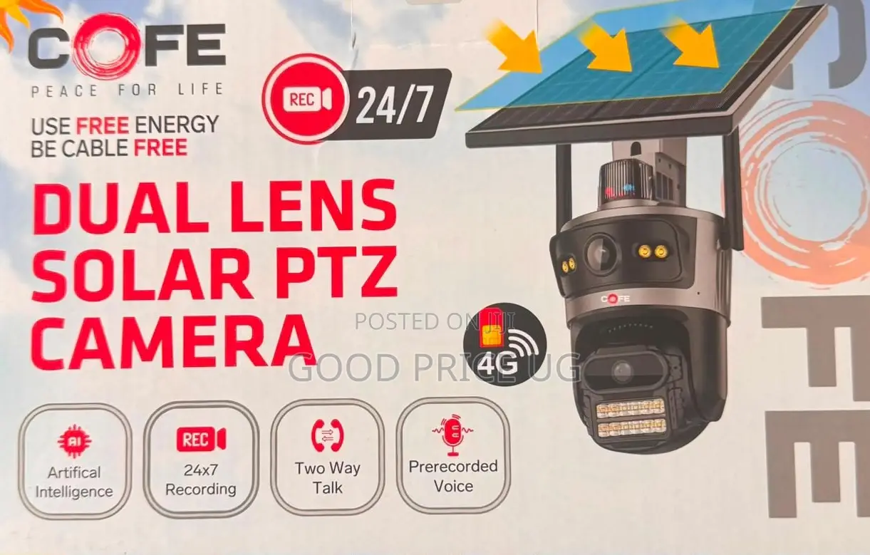 COFE Brand Dual-Lens Solar PTZ Camera