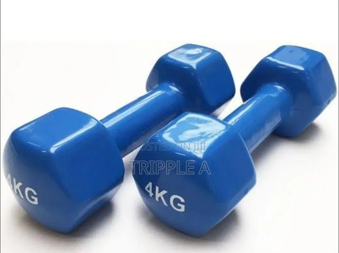 4Kg Pair Vinyl-Coated Dumbells