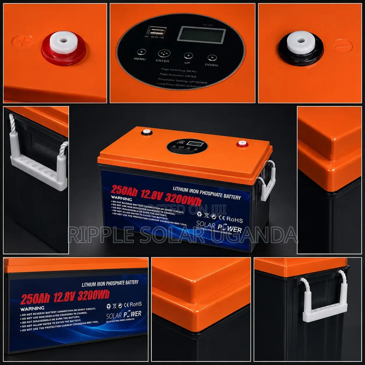250Ah LiFePO4 Lithium Battery 3200Wh Solar Backup Battery 12V