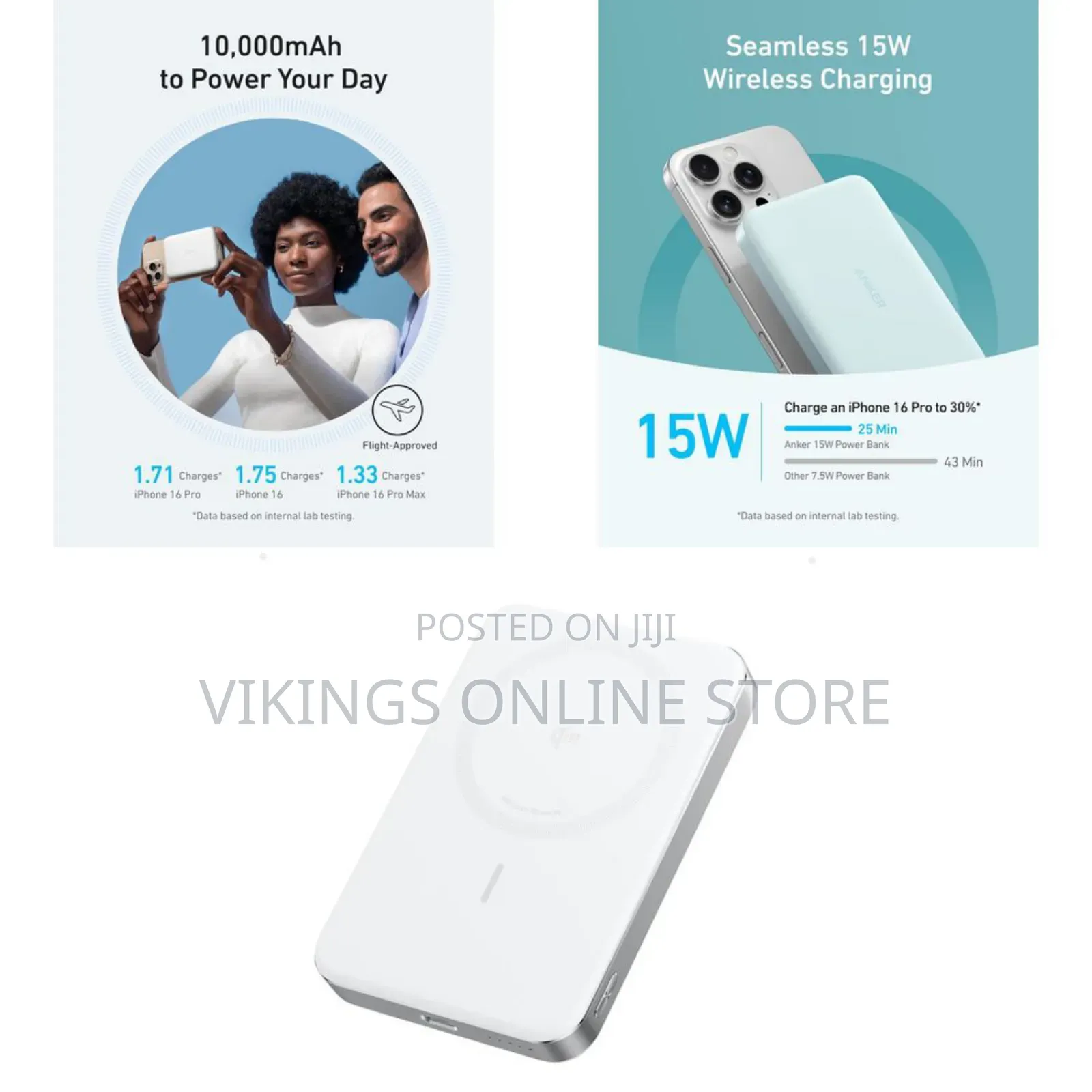 Anker MagGo Power Bank, Ultra-Slim 10,000mAh Magnetic Battery Pack