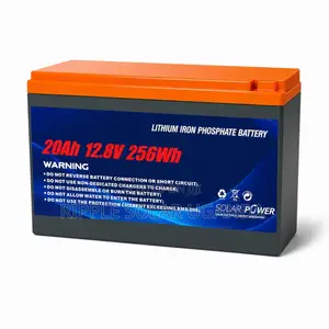 12V 20Ah LiFePO4 Lithium Battery 256Wh Solar Backup Battery