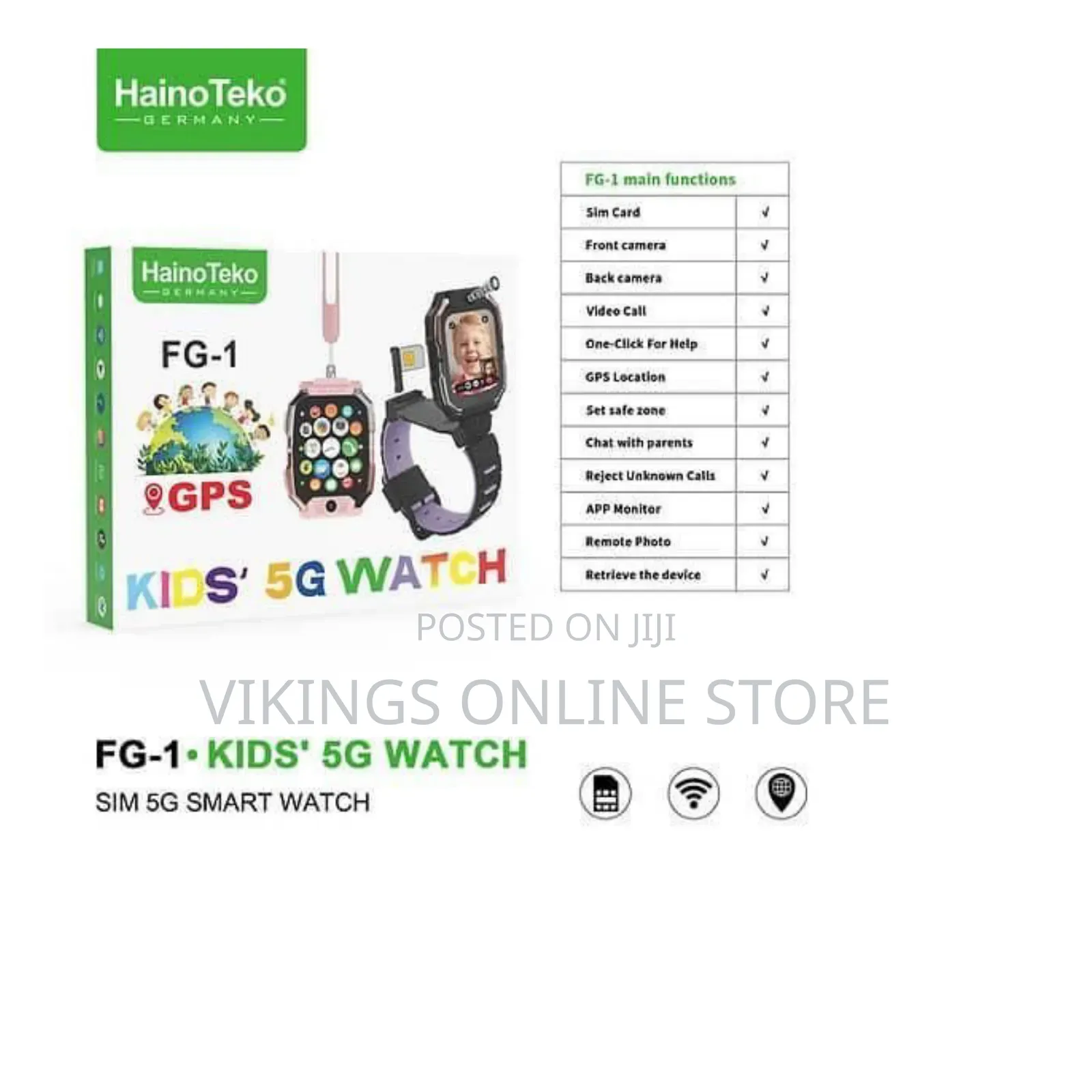 Haino Teko HainoTeko FG-1 Kids' 5G Smart Watch With SIM Card Support