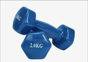 Pair of 2.0kg Vinyl -Coated Dumbbells
