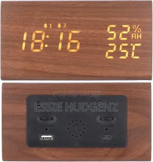 Wooden Led Alarm Clock