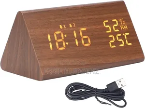 Wooden Led Alarm Clock