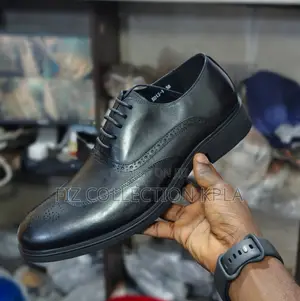 Franco Banetti Black Leather Oxford Dress Shoes