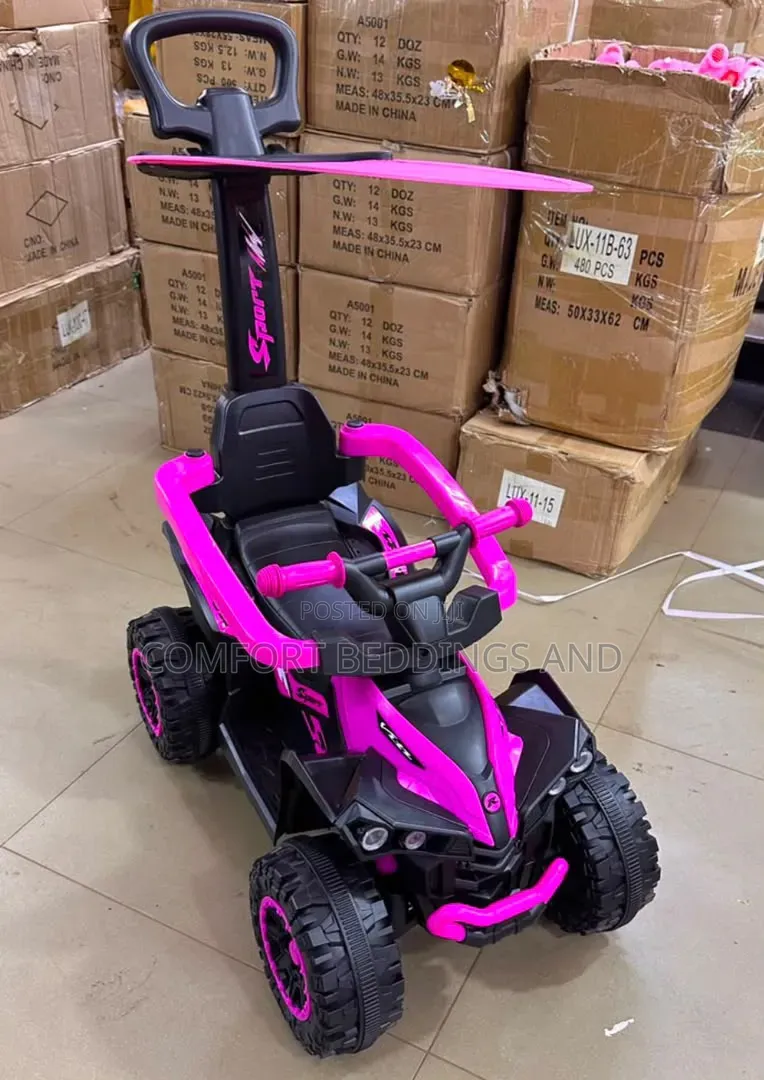 Horn Manual Push Toy Car Pink