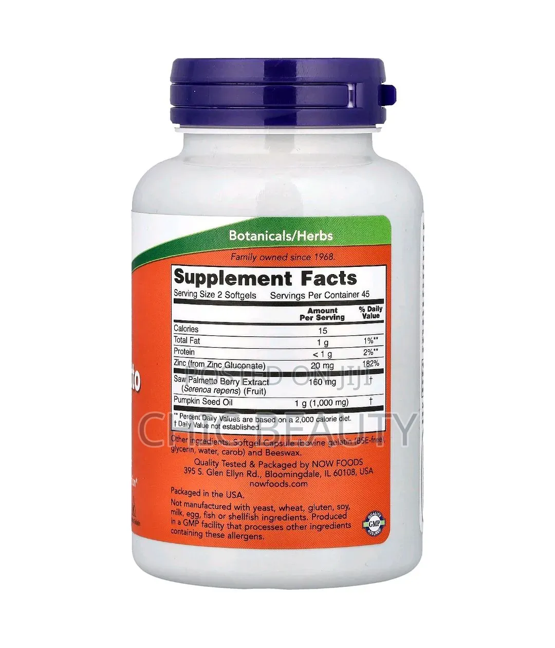 Now Saw Palmetto Men's Health With Pumpkin Seed Oil Zinc 90 Softgels
