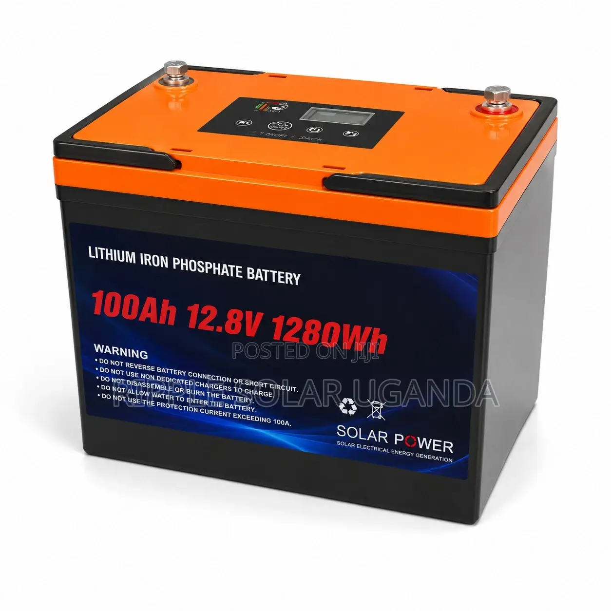 100Ah LiFePO4 Lithium Battery 1280Wh Solar Backup Battery 12V