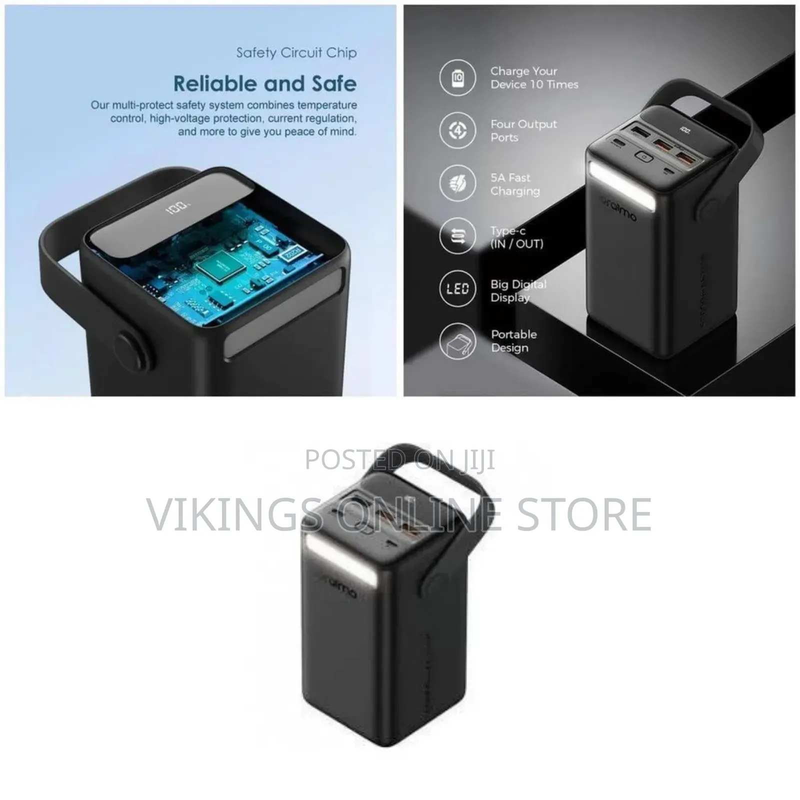Oriamo PowerBox 50000 22.5W Power Bank- Black