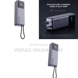 Porodo 165W Power Bank 10000mAh - Integrated USB-C Integrated Cable