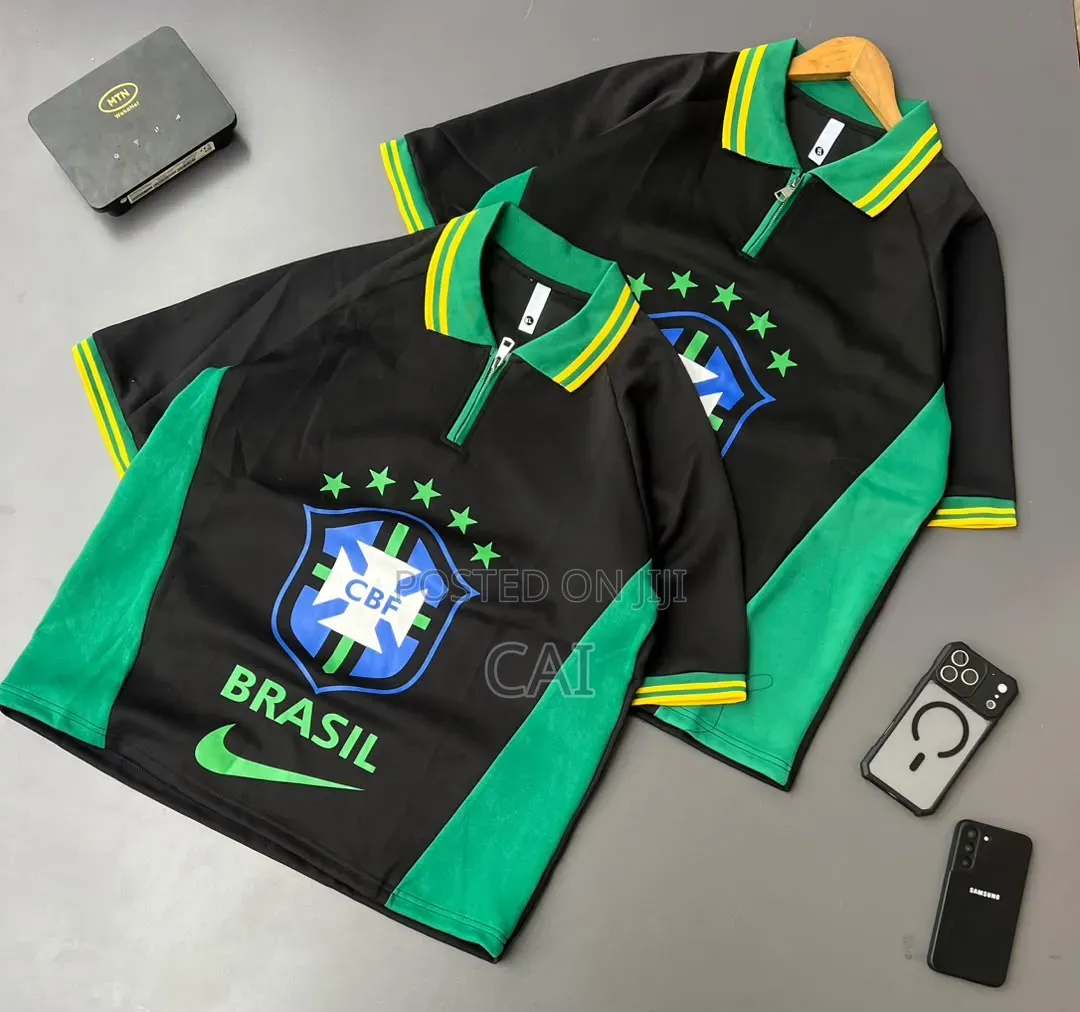 Retro Brazil Football Polo Shirt