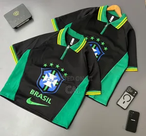 Retro Brazil Football Polo Shirt