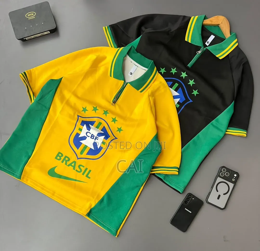 Retro Brazil Football Polo Shirt