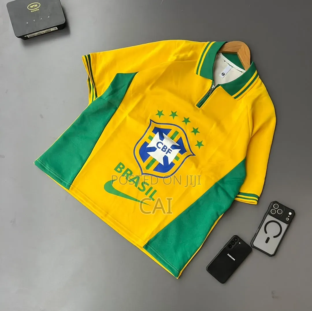 Retro Brazil Football Polo Shirt