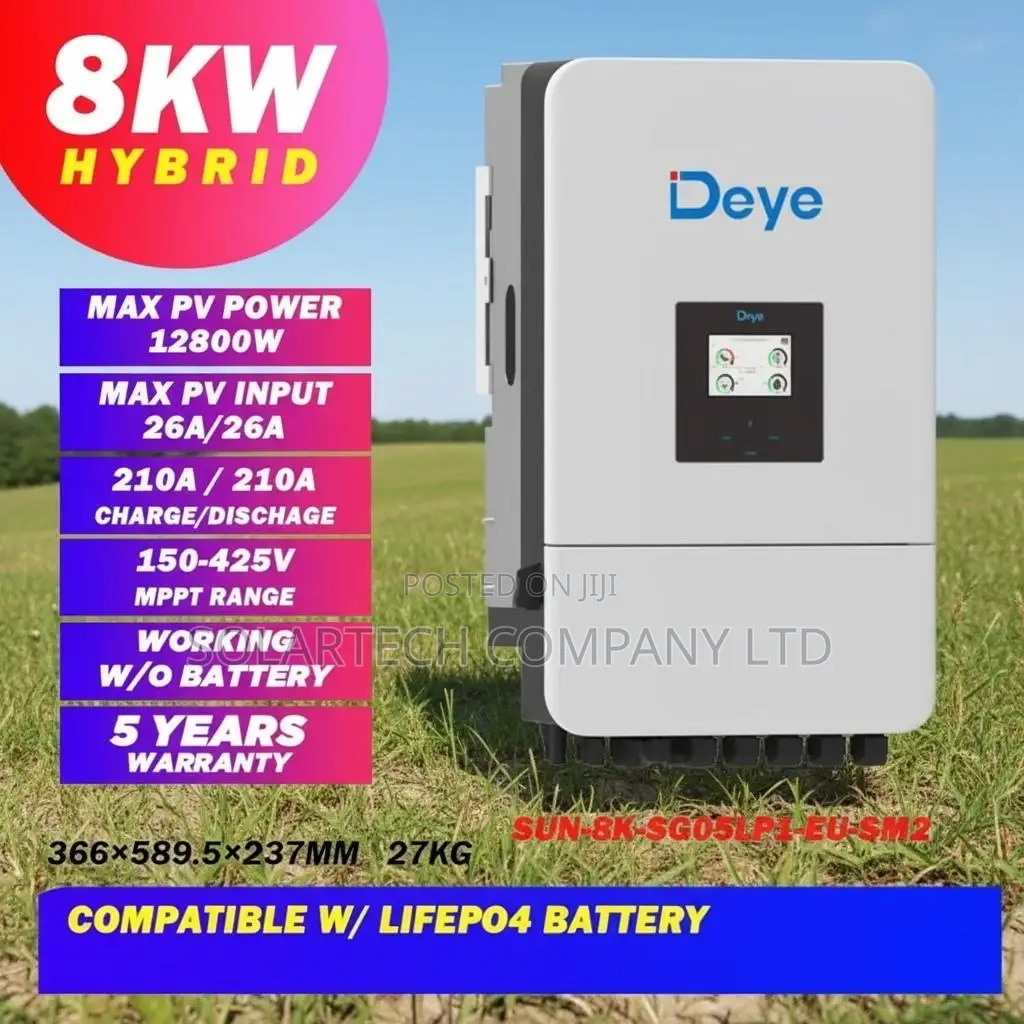 Deye 48V Hybrid Inverter 8000W Pure Sine Wave Solar System