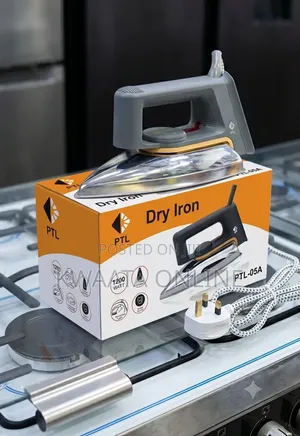 PTL 1200W Flat Dry Iron – Fast Heating With Non-Stick Soleplate