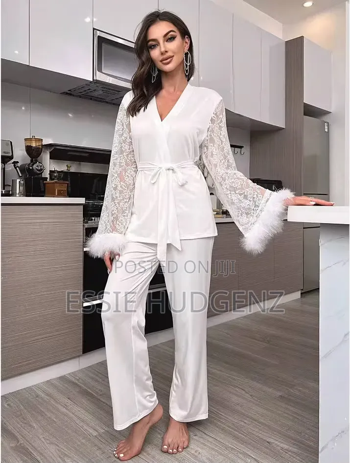 Fur Bridal Robe Pyjamas( L-Xxl)