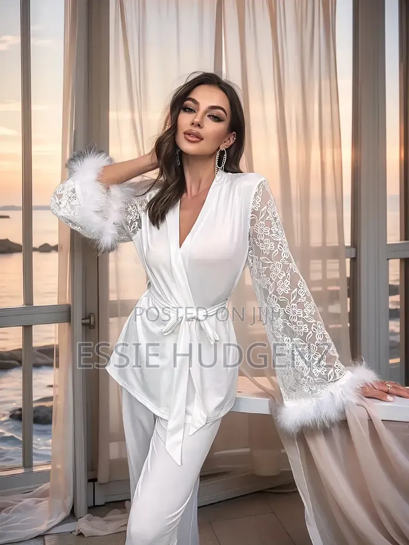 Fur Bridal Robe Pyjamas( L-Xxl)