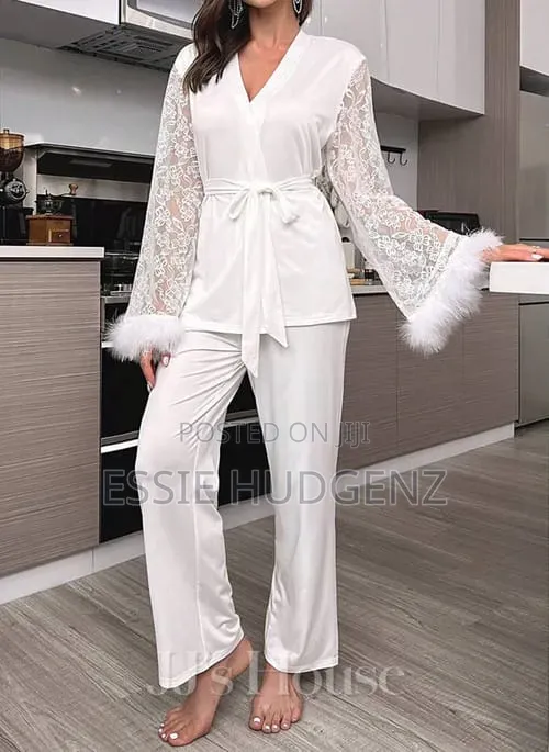 Fur Bridal Robe Pyjamas( L-Xxl)