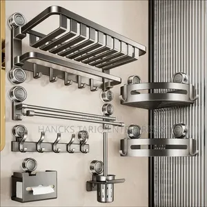 Gunmetal Grey Bathroom Accessories and Organizers
