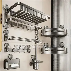 Gunmetal Grey Bathroom Accessories and Organizers
