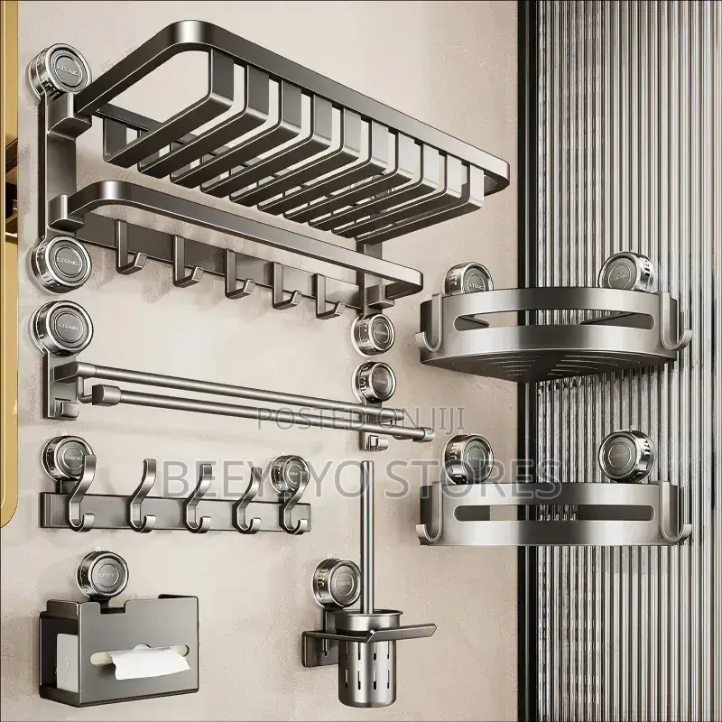 Gunmetal Grey Bathroom Accessories and Organizers