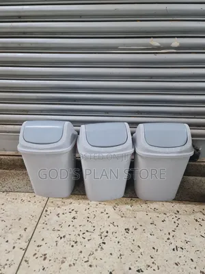 1pc Home Office Plastic Swing Dust Bins