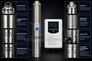 4000w Solar Borehole Water Pump 280m Head AC/Dc 12000l/H