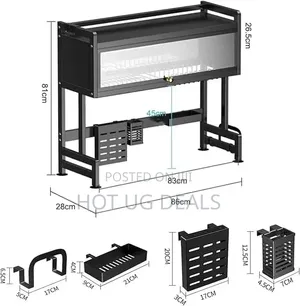Dust-Proof Over-the-Sink Dish Drying Rack With Cabinet Door
