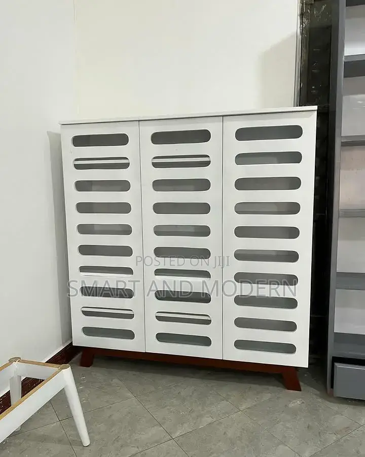 Walnut Shoe Cabinet, 6-Tier Wooden Shoe /Organizer With Stable/Walnut