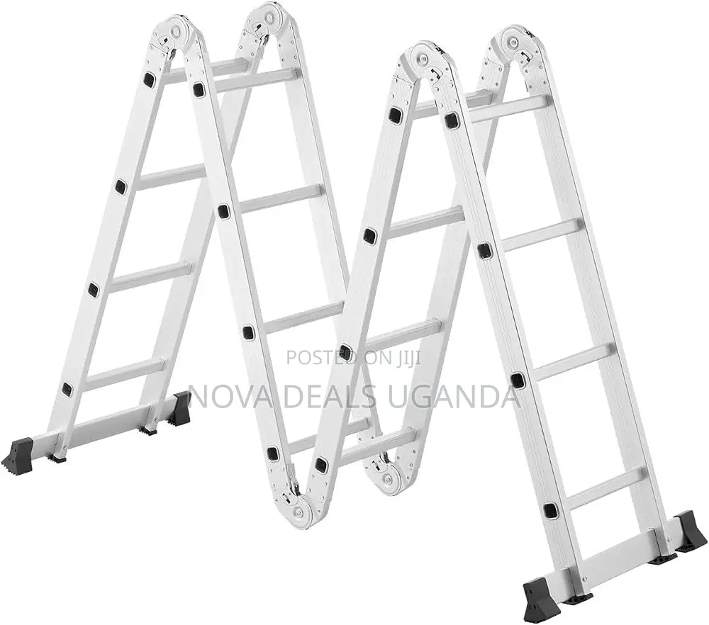 Multi-Purpose Foldable Ladder - 4x4, 16 Steps |Aluminum Folding Ladder