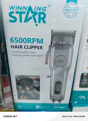 Winning Star ST-5641 6500RPM Rechargeable Hair Clipper.