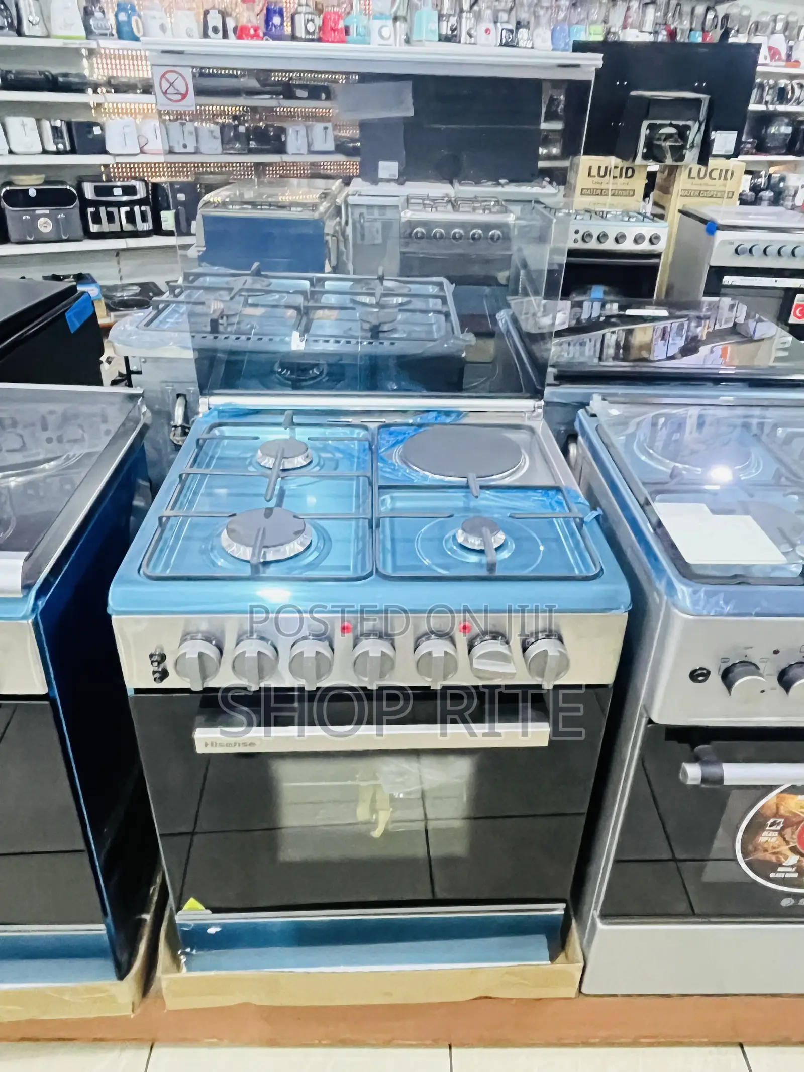 HISENSE 60/60cm 3+1 Gas and Electric Cooker 3 Yrs Warranty