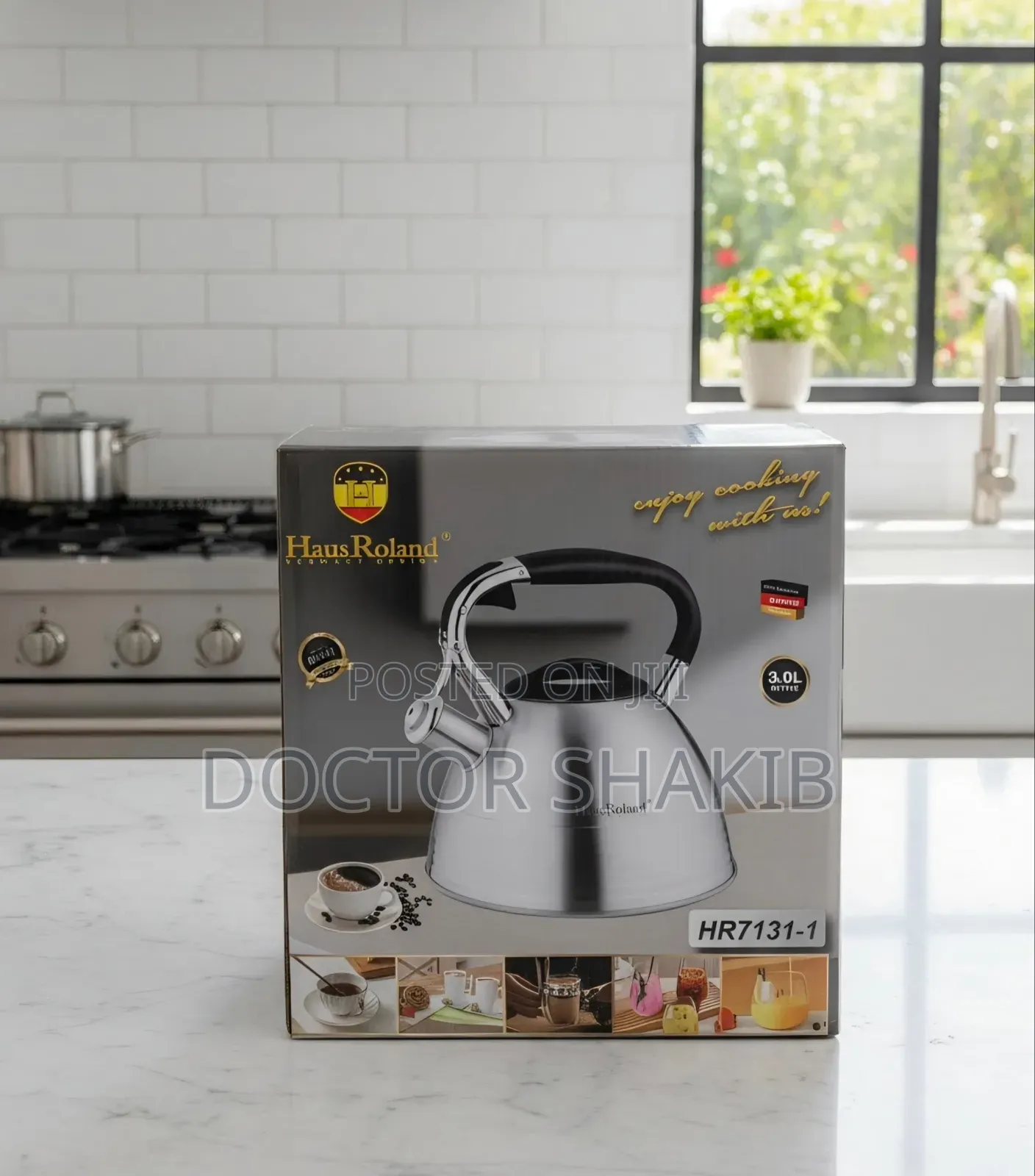 HausRoland 3.0L Stainless Steel Whistling Stovetop Kettle