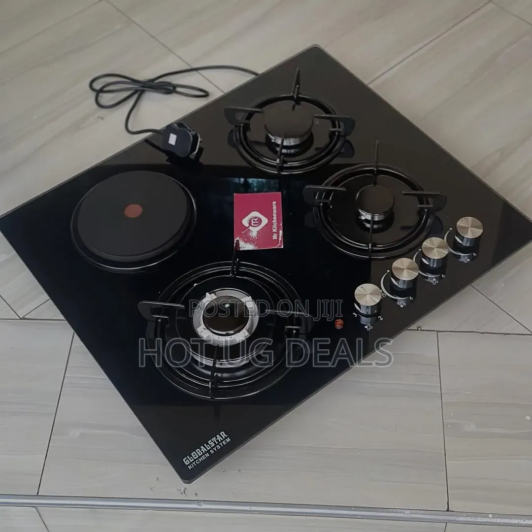 Globalstar 60cm Built-in Hybrid Hob (3 Gas Burners + 1 Electric Plate)