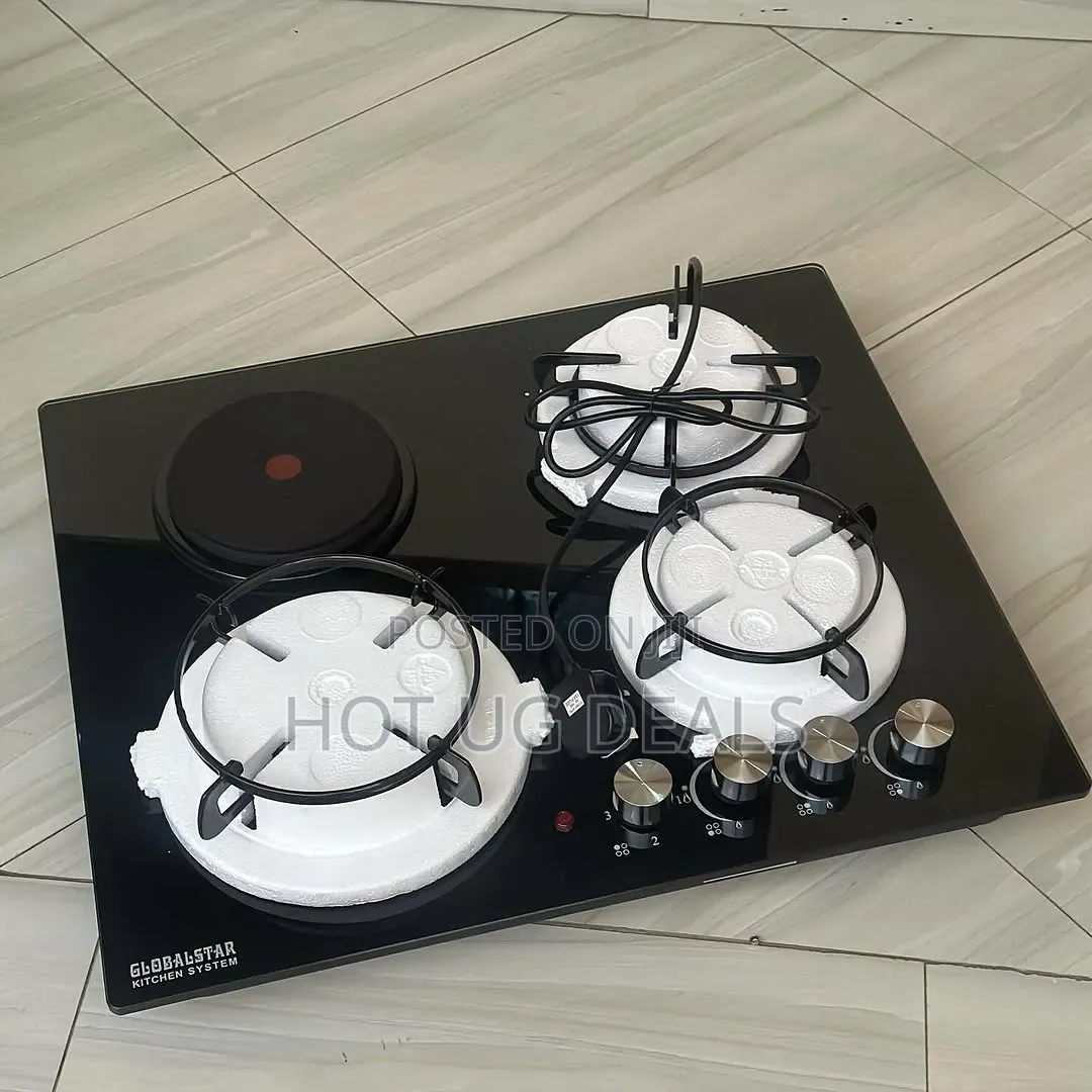 Globalstar 60cm Built-in Hybrid Hob (3 Gas Burners + 1 Electric Plate)