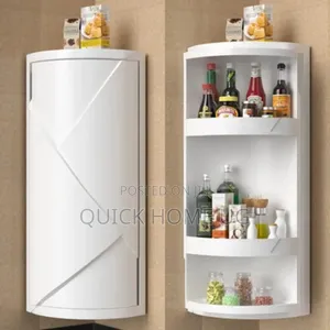 3-Tire Rotating Bathroom Corner Organizer, Multi-Functional Kitchen