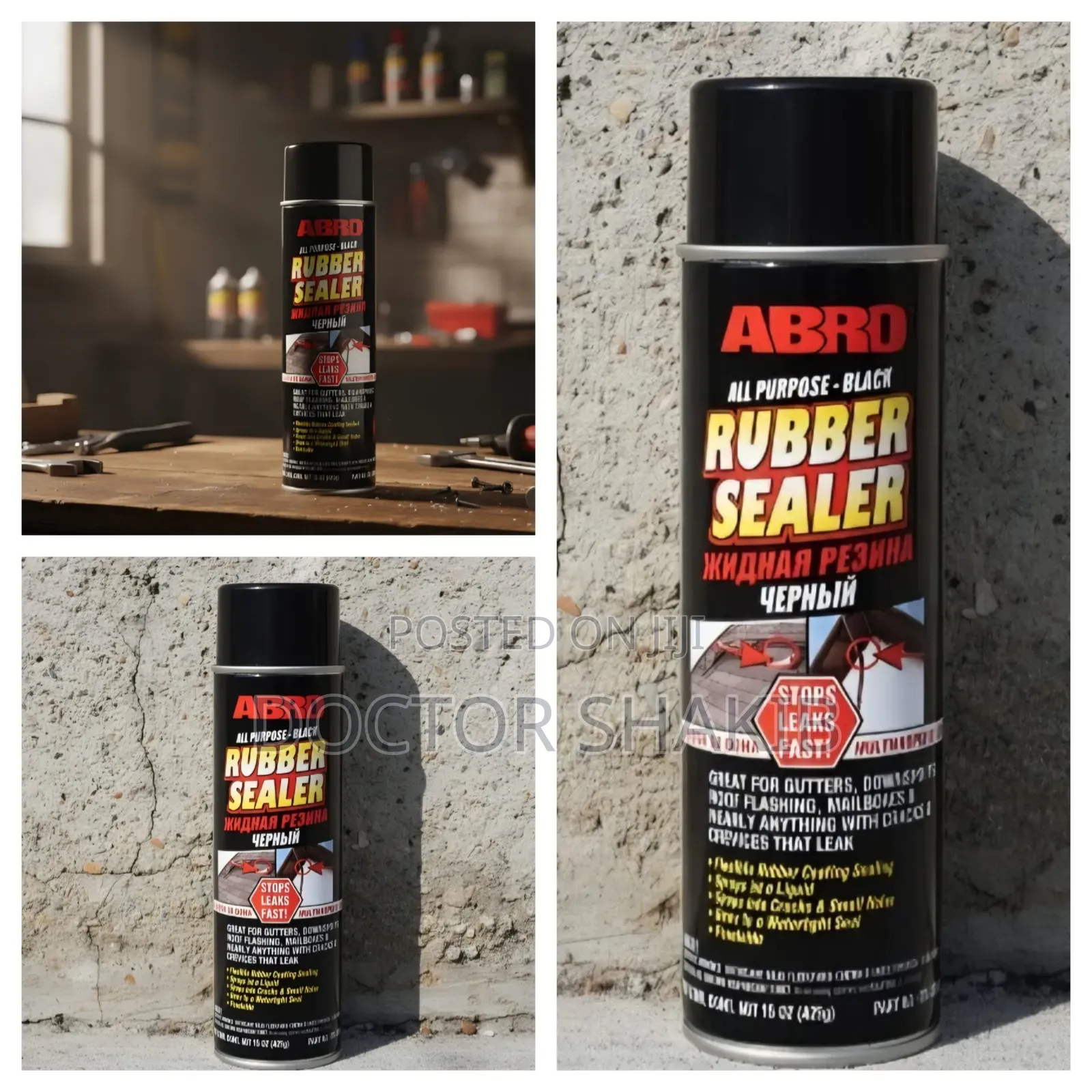 ABRO All-Purpose Black Rubber Sealer